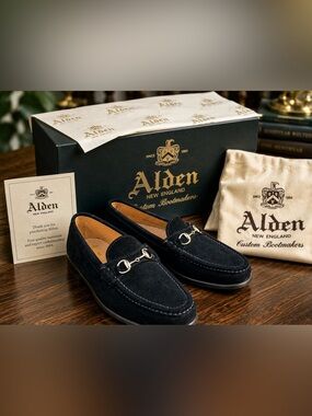 🔥ALDEN SUMMER 26’🔥💯🆕LEGENDARY ICONIC ALDEN CAPE COD HORSE BIT SUEDE LOAFERS🔥RARE
